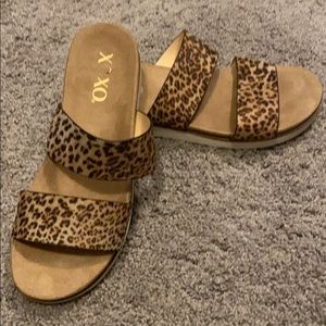 Leopard print sandals